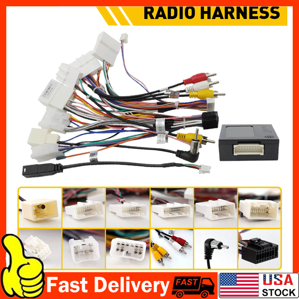 For Toyota Car Stereo Radio Power Harness Cable Wire Adapter Support JBL AMP US