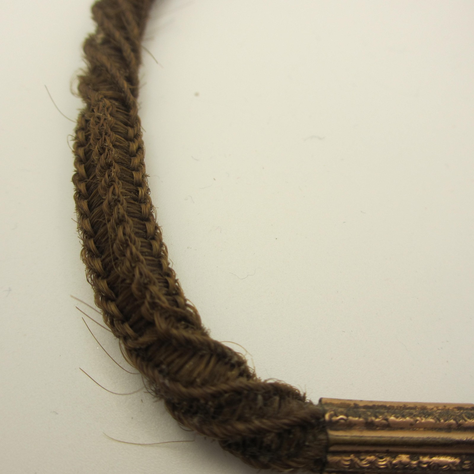 Vintage Watch Chain Mourning Hair T Bar READ