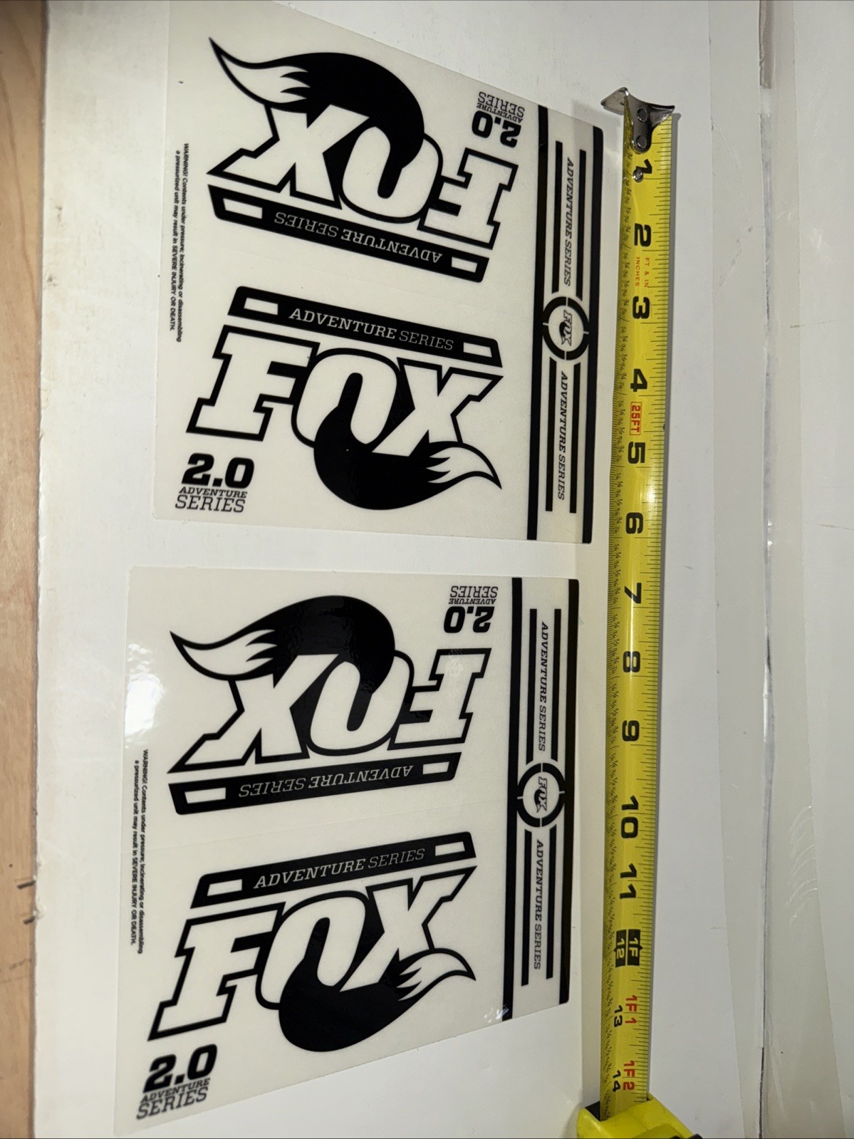 FOX SHOCKS SHOX 2.0 ADVENTURE SERIES GENUINE DECALS STICKERS SET OF 2