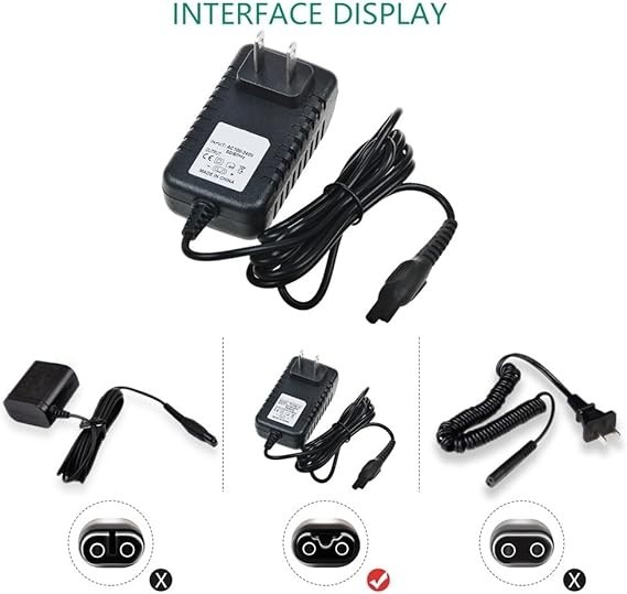 4.3V Charger for Philips Norelco A00390 Old One Blade Model QP2520 MG3740 QP2521