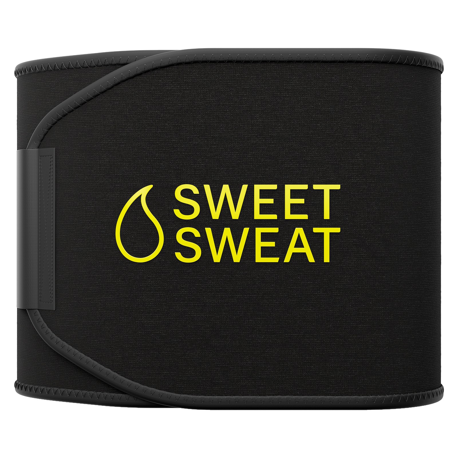 Sweet Sweat Waist Trimmer Band (Women & Men) - Trainer Belt - Black / Yellow XL