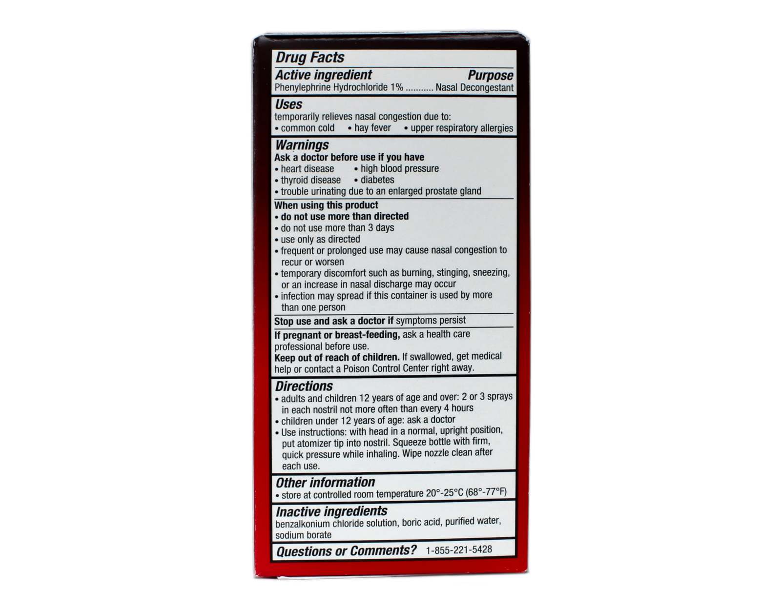 3 Pack 4 Way Fast Acting Nasal Decongestant Sinus Spray Relief 1 Fl Oz each