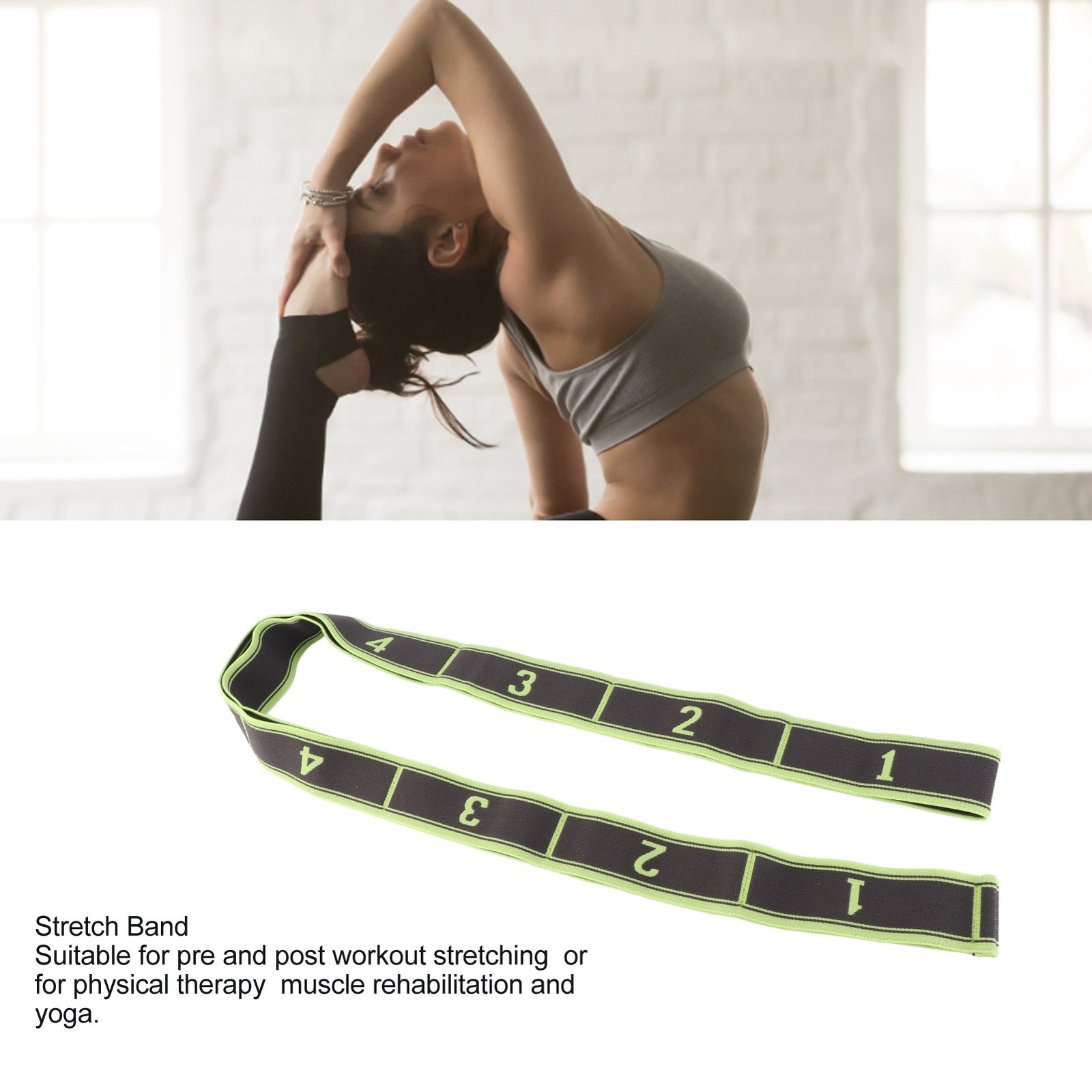 Stretch Band Strap With Number Elastic Stretching Strap For Exercise Fitnes Fit