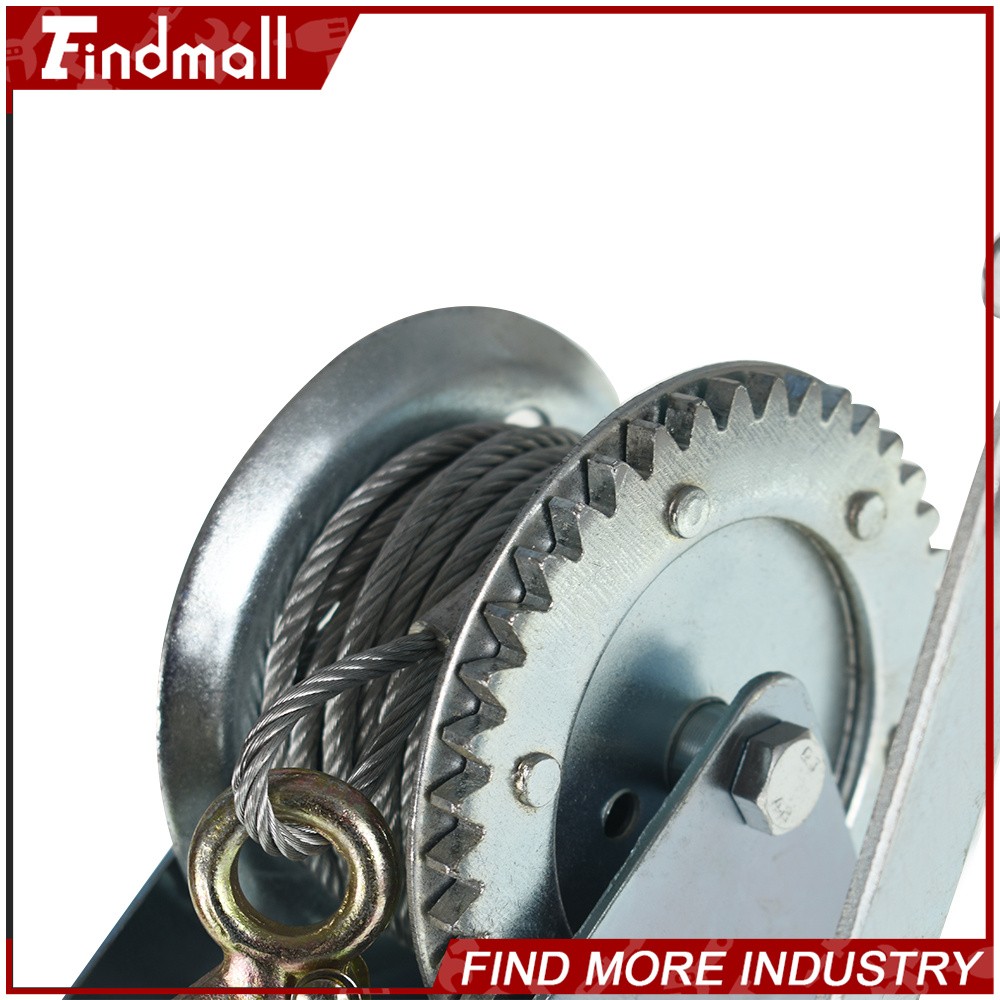 Findmall 1500lbs Adjustable Two-Way Hand Winch Boat Winch With 10m (32ft) Cable