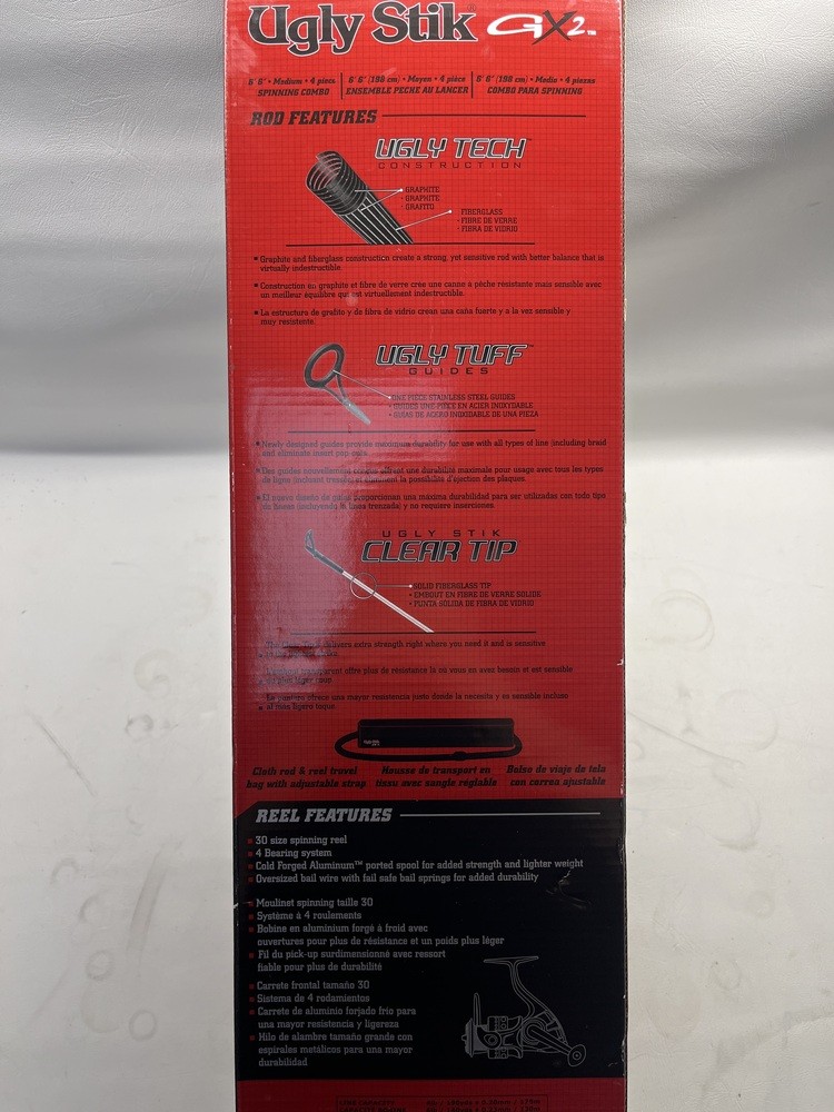 UGLY STIK GX2 FISHING POLE AND REEL