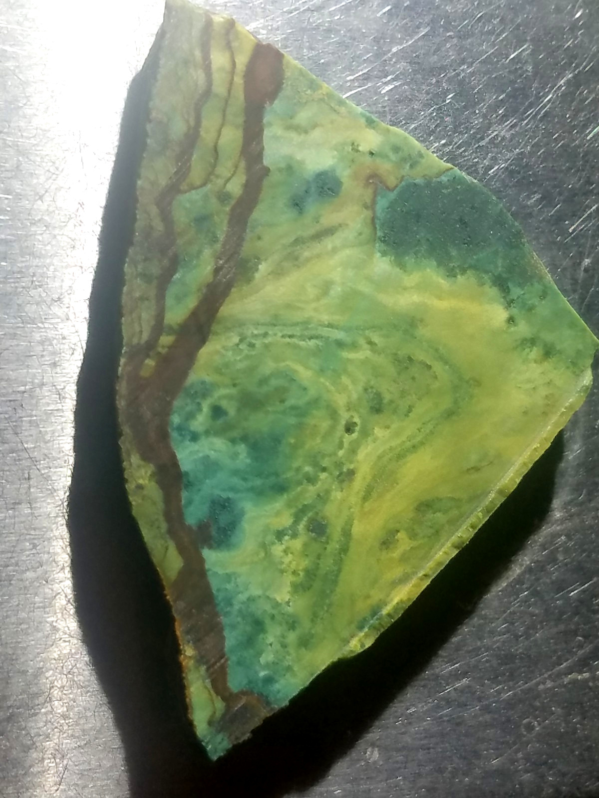 AAA Oregon Vistaite Jasper Slab VIBRANT COLORS Cabochon Gemstone Lapidary DzT051