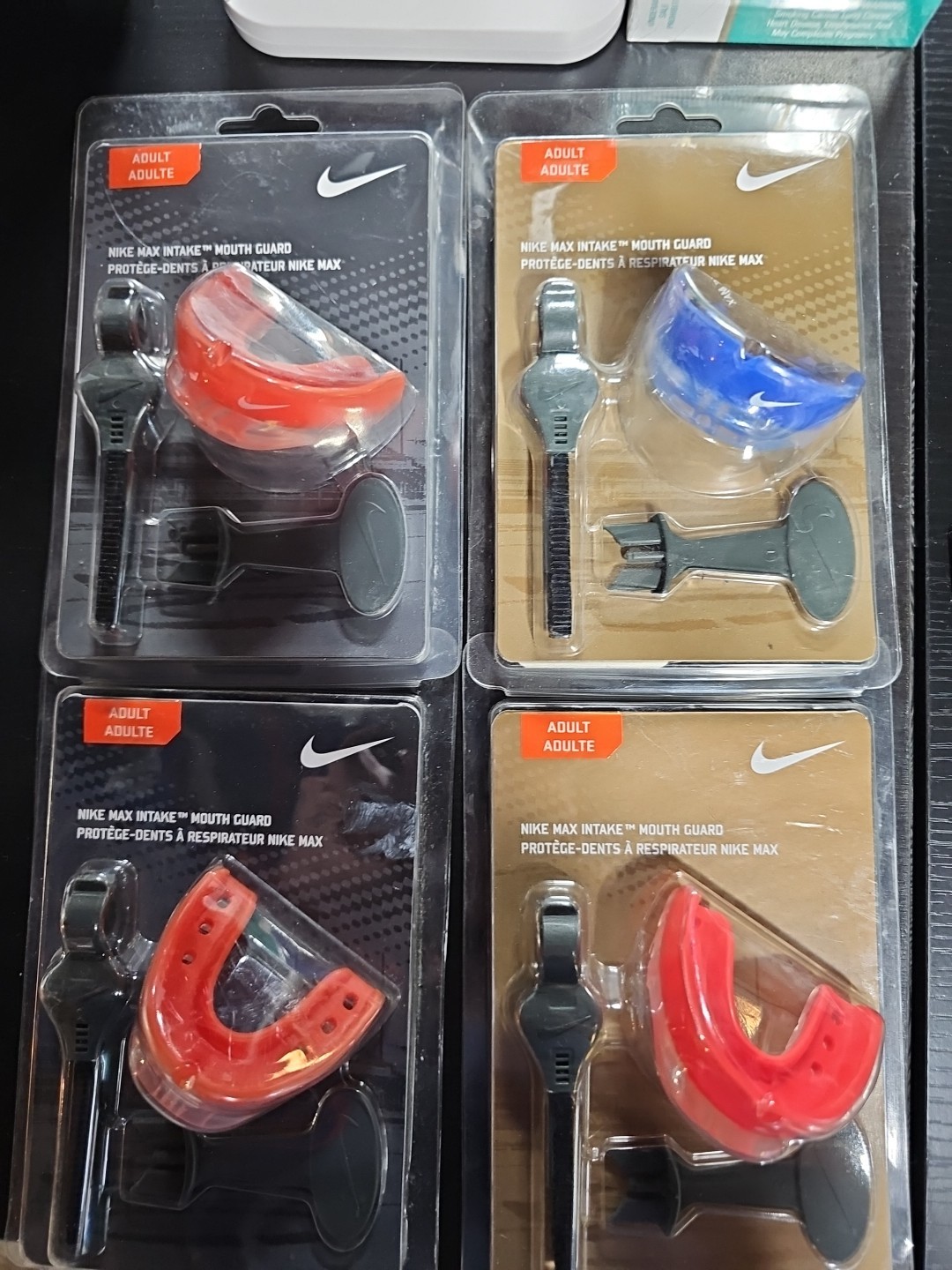 NIKE MOUTH GUARD ADULT 4 Different Colors NIB MAX INTAKE Football Wrestling