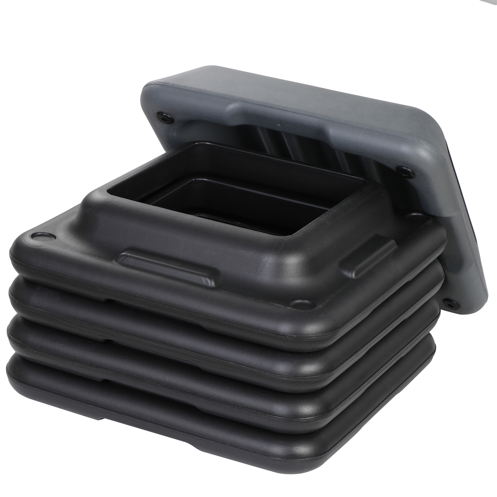 2PCS 16"x16"Aerobic Step Platform Exercise Workout Aerobic Stepper 4" - 12"