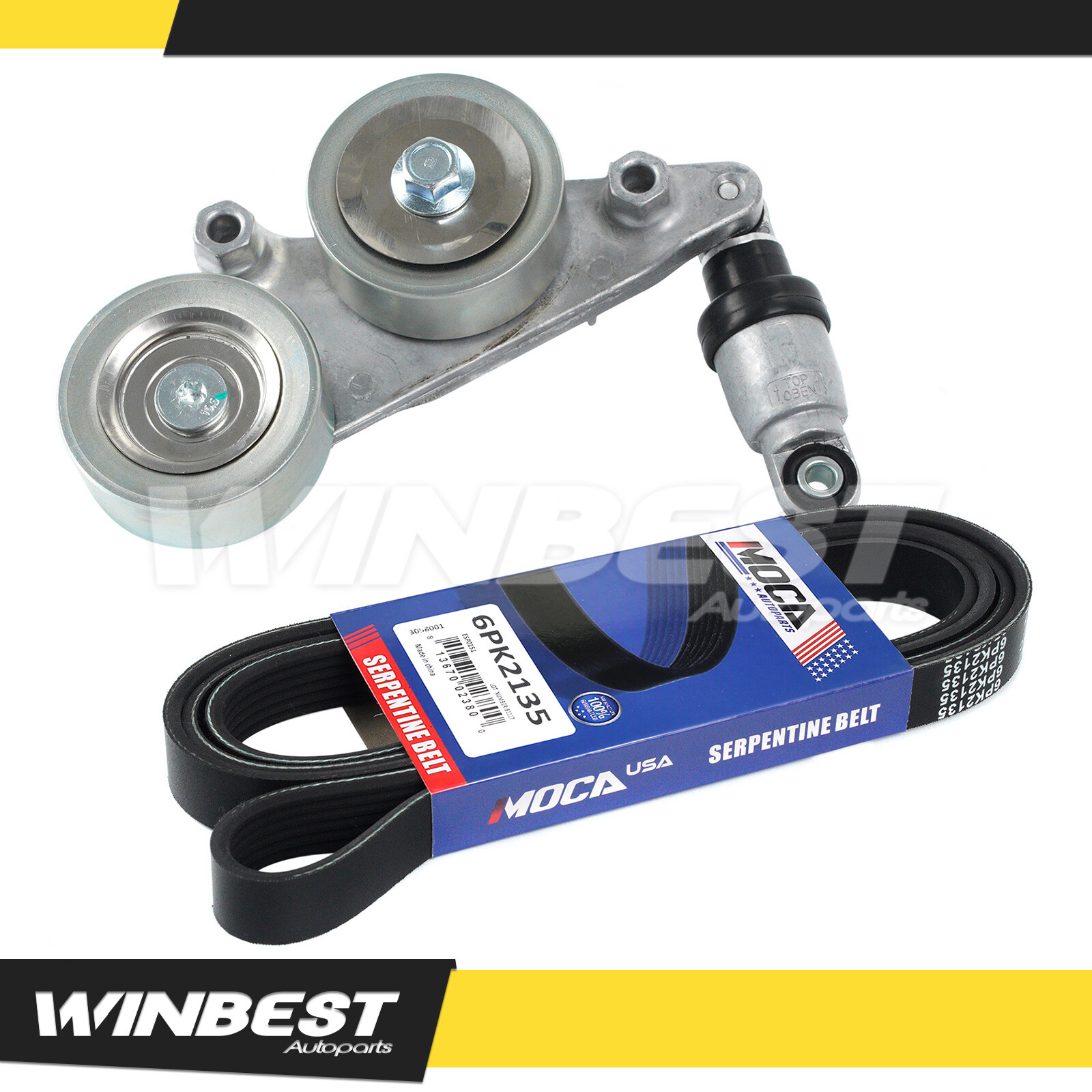 Serpentine Belt w/ Tensioner Assembly for Honda Accord Pilot Odyssey 3.5L New