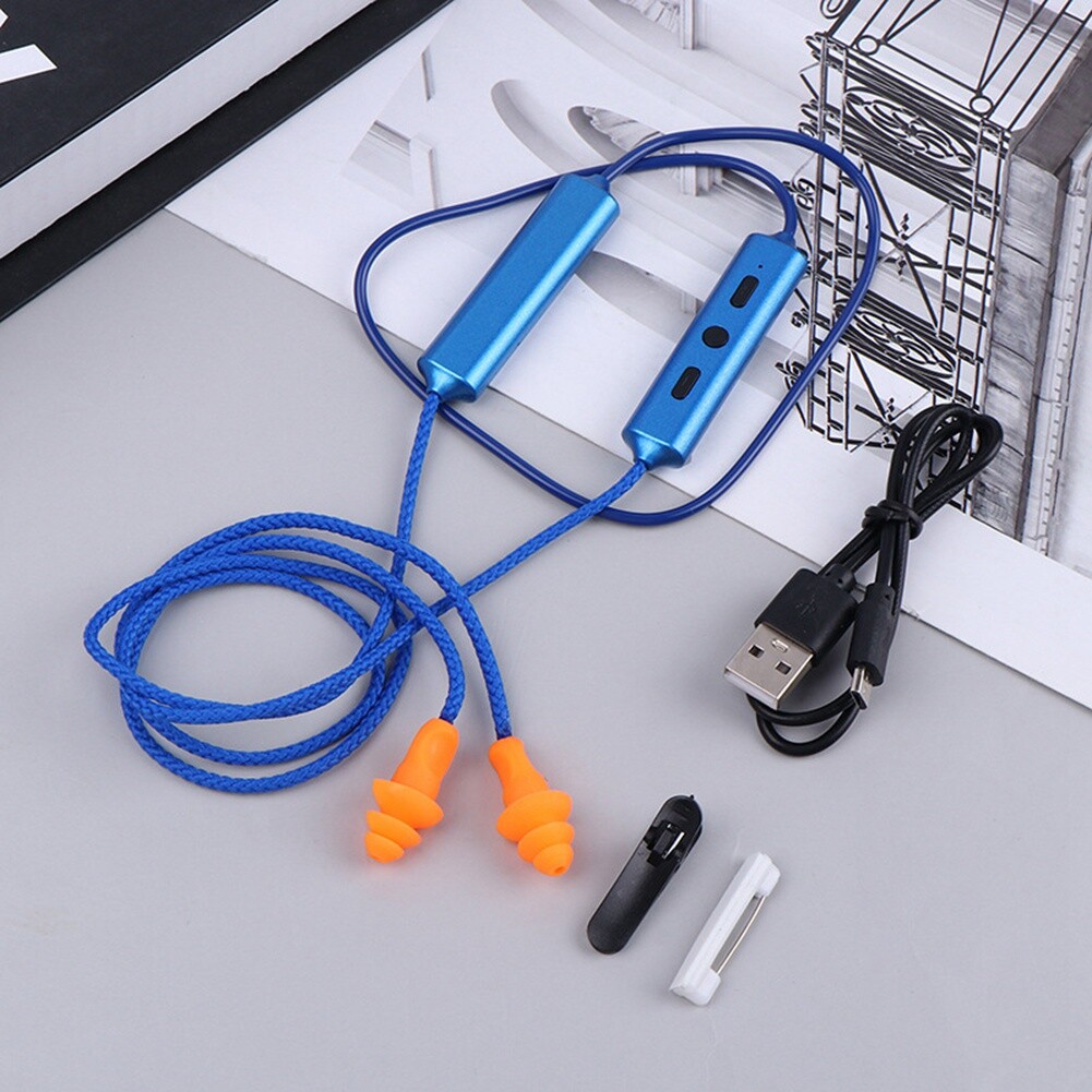 2-Set Blue Ear Plugs Bluetooth Earphone For Work, Noise Suppression, Hearing HOT
