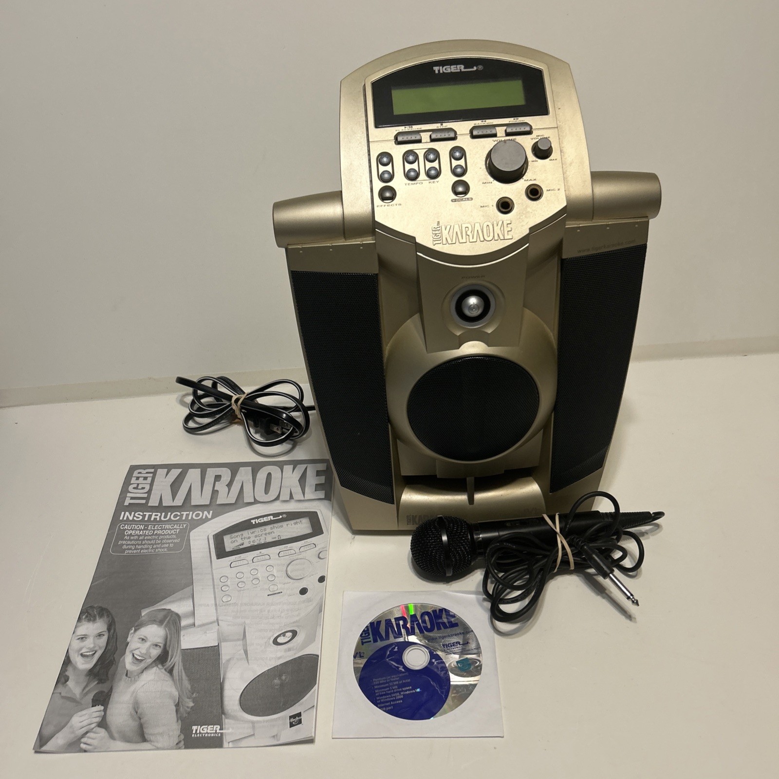 Tiger Portable Karaoke Machine Model 599810000 Vocal & Spatial Effects RCA USB