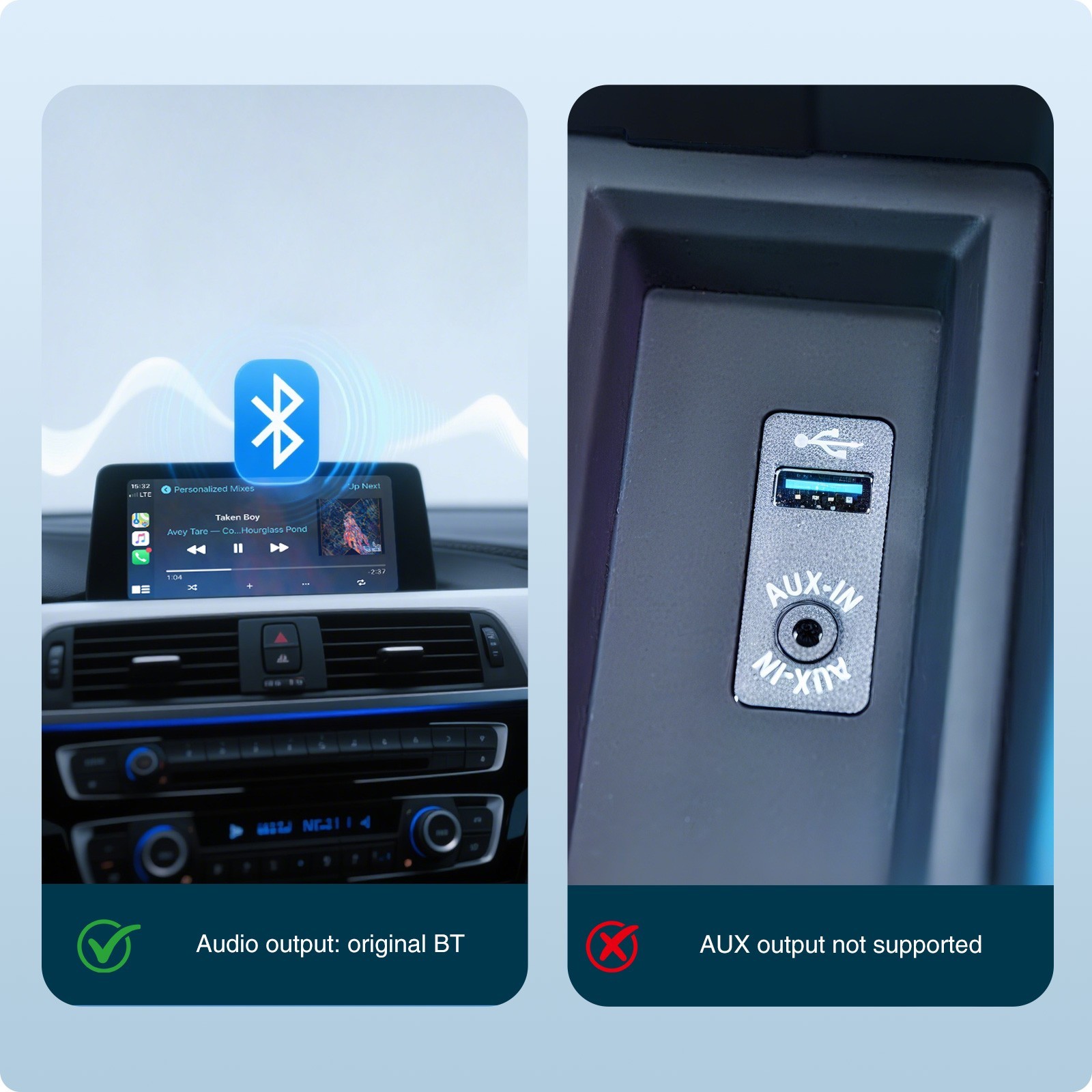 Wireless Carplay Android Auto Box For BMW NBT 2012-2017 Year Support GPS Camera