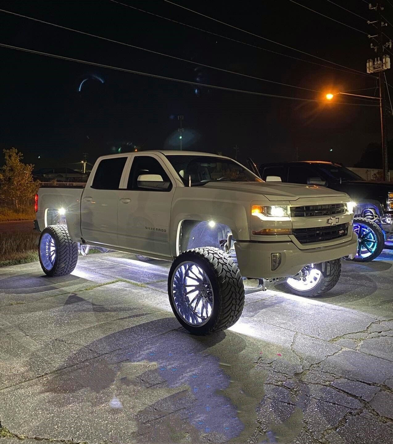 4x 17.5'' High Intensity PURE WHITE QUAD Row LED Trucks Car Wheel Rim Lights Set