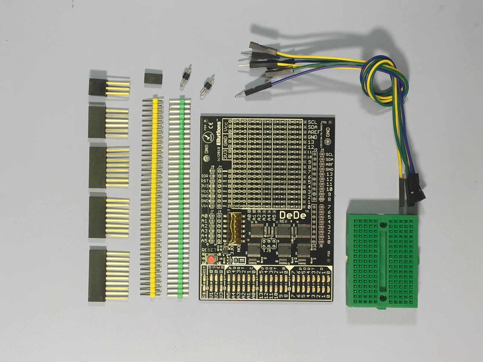 DeDe DEbug & DEvelopment Shield for Arduino UNOs & Compatibles