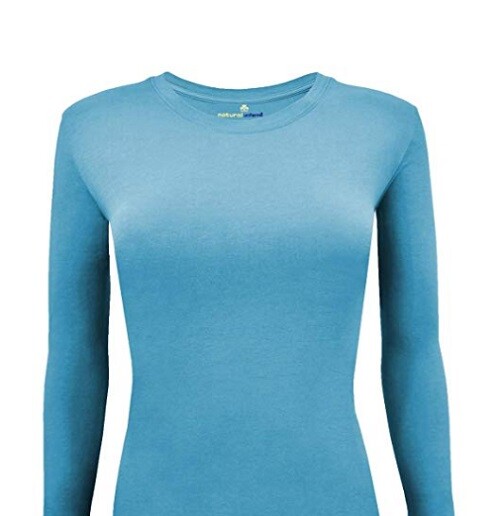 Natural Uniforms Women's Long Sleeve Under-scrub Stretch T-Shirt Scrub Top