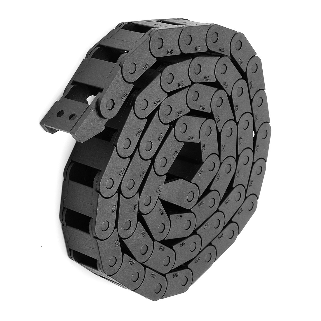 R18 10mm x 15mm Black Plastic Cable Wire Carrier Drag Chain 1M Length