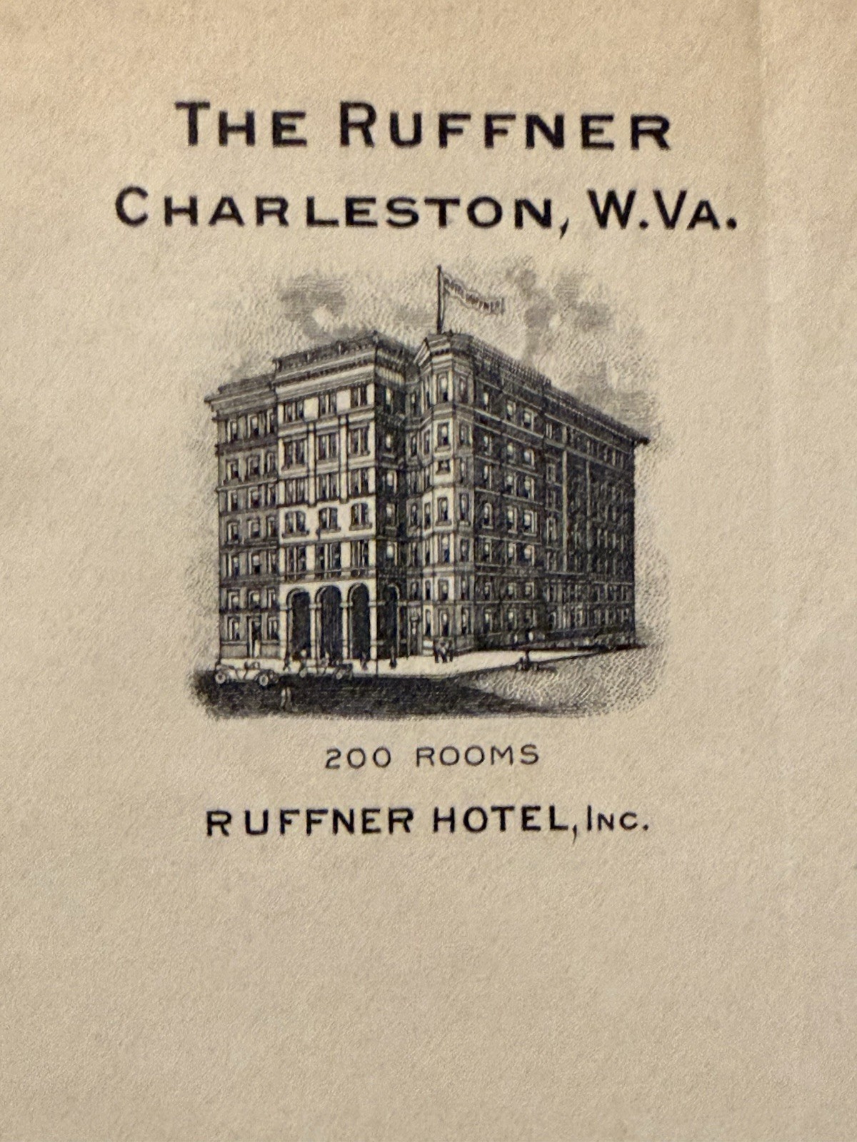 Ruffner Hotel Charleston WV 1920s-1930s Correspondence Handwritten Typed