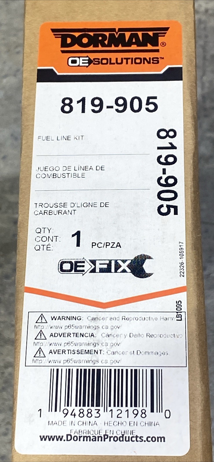 819-905 Fuel Line Gas Kit For Chevrolet Impala 06-11 Quick Fix Fuel Kit New