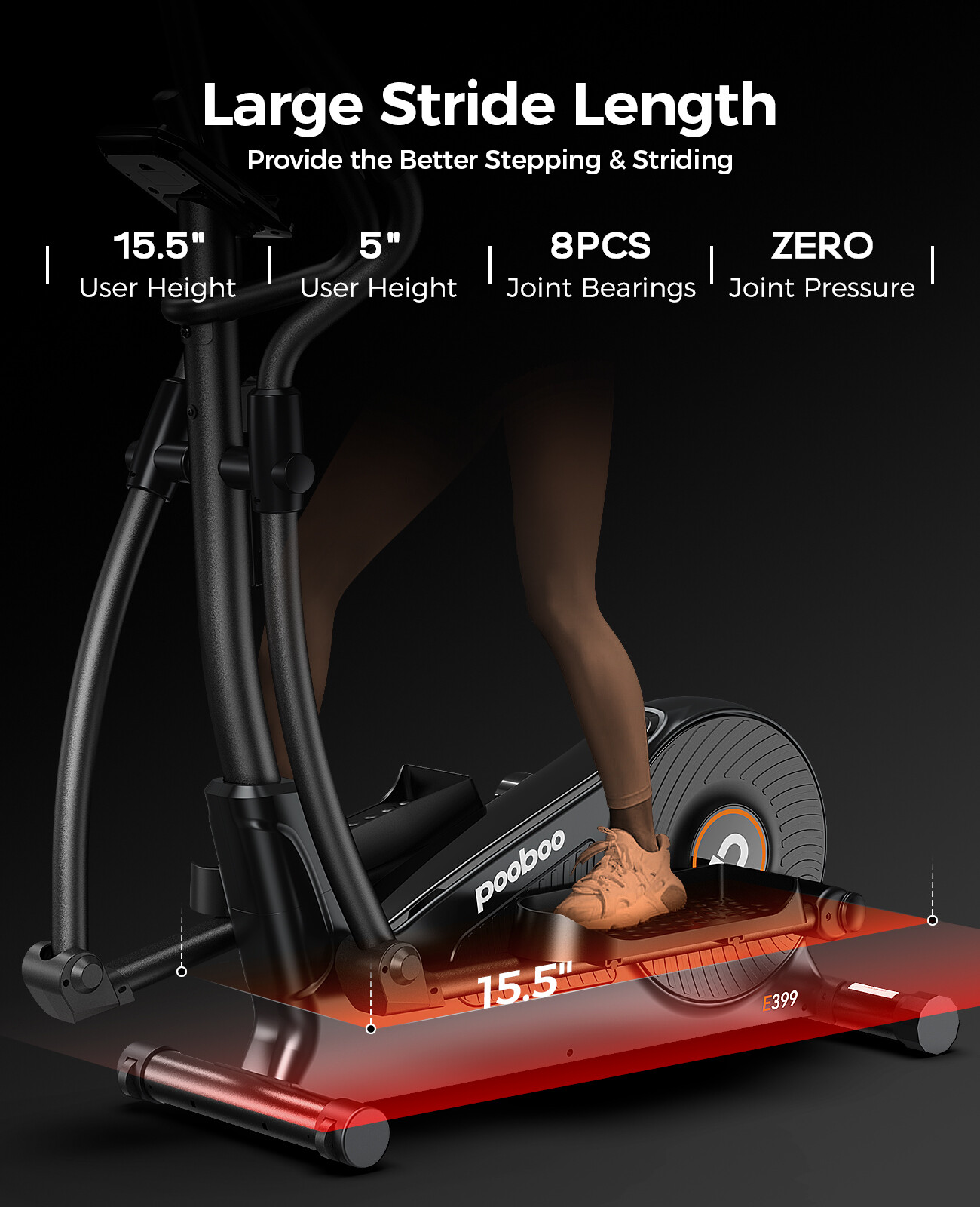 Home Elliptical Machine 16 Level Magnetic Resistance Elliptical Training Machine