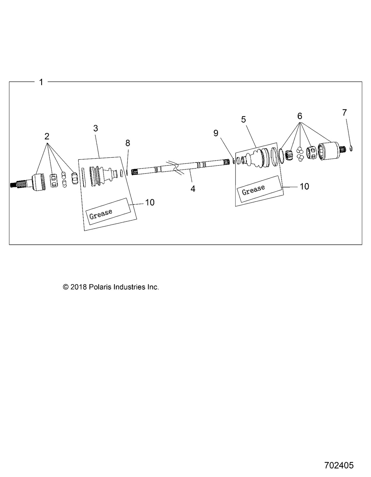 Polaris Heavy Duty Rear Halfshaft, Part 1337239