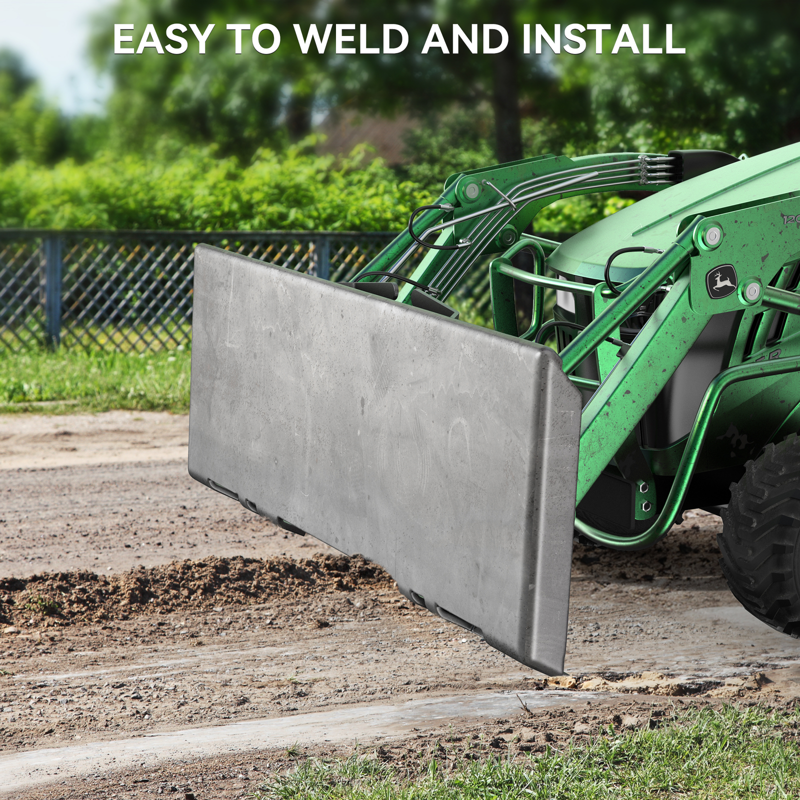 1/2" Quick Tach Mount Plate Heavy Duty for Bobcat Kubota Heavy Duty Steel Plate