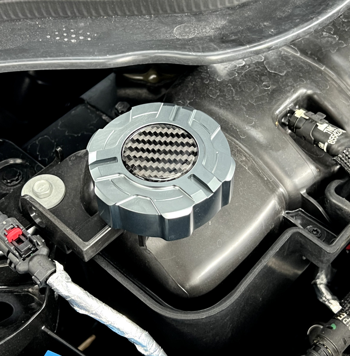 VMS BILLET 4PC ENGINE BAY CAP DRESS UP KIT FOR 20-25 CHEVY CORVETTE C8 GUNMETAL