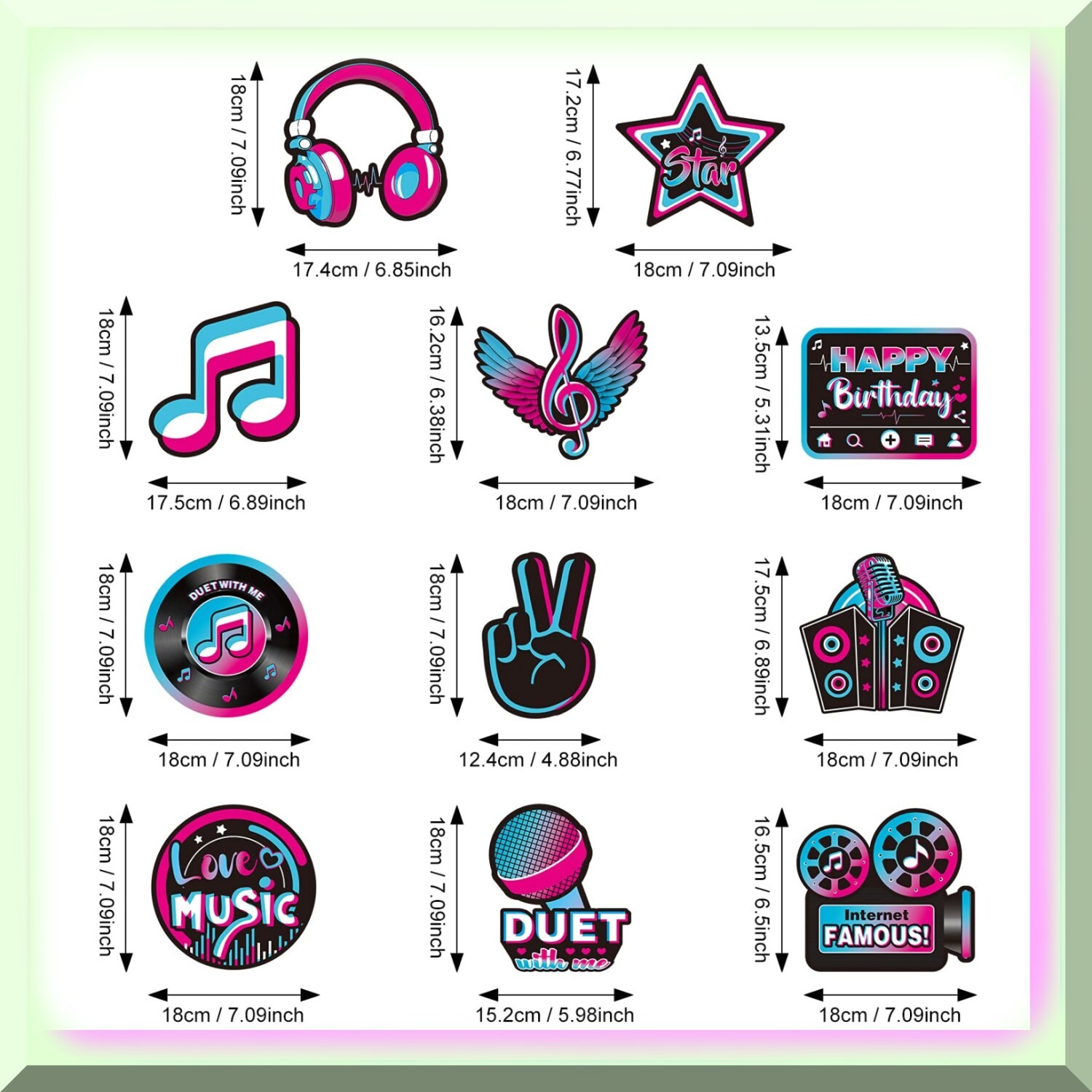 30-Piece Music Party Decor for All Ages