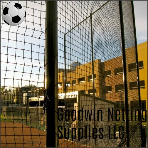 8' x 4' Soccer Basketball Barrier Backstop Net Black Square Nylon 4" Mesh #36