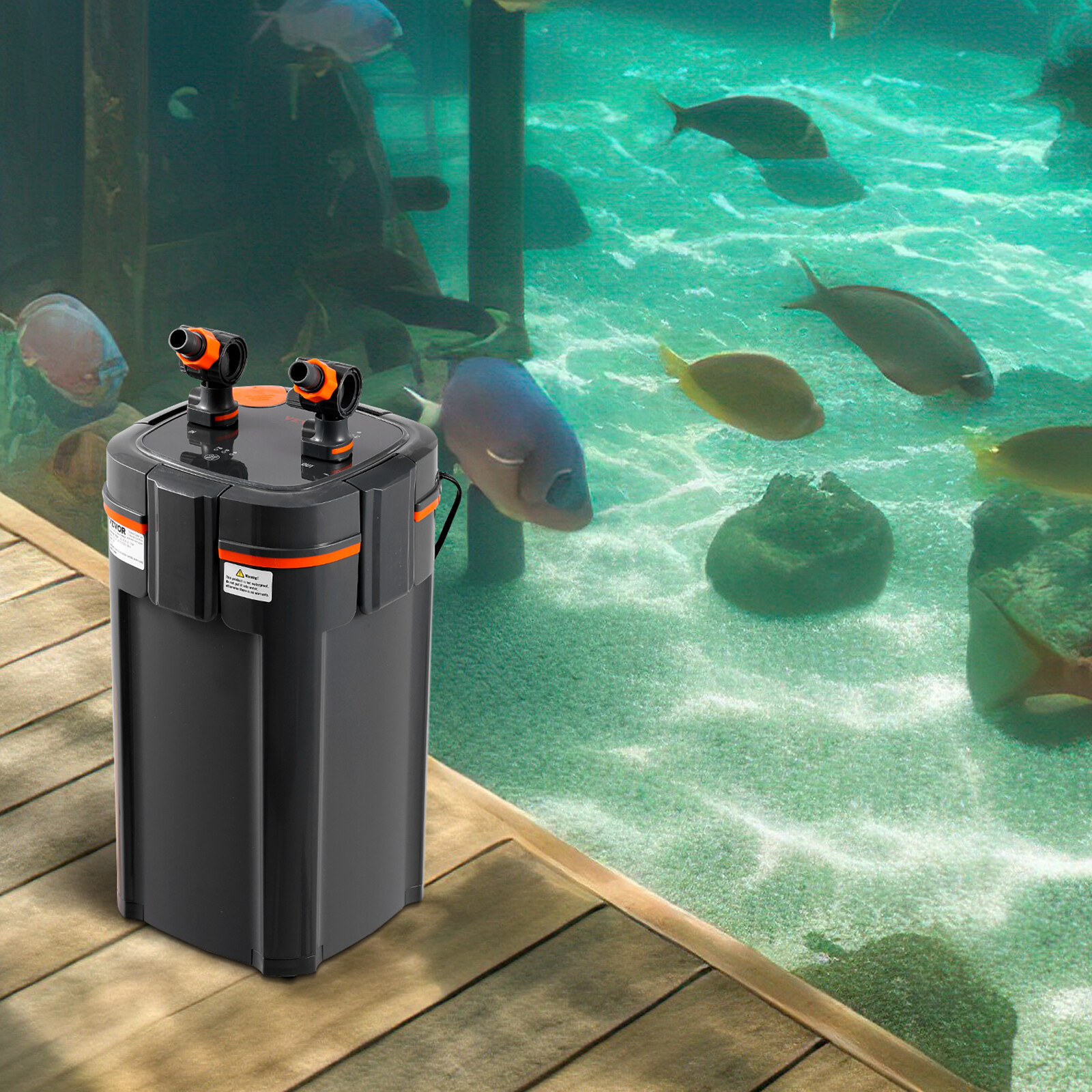 VEVOR 235 Gallon Aquarium Canister Filter 9w UV Sterilizer 660GPH Fish Tank