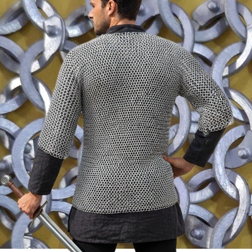9 mm Chainmail Shirt – Short Sleeve Flat Riveted Aluminum Chainmail shirt