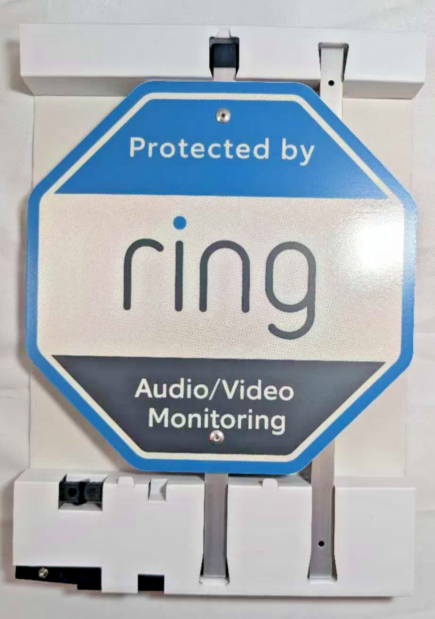 Ring Security Yard Sign Audio Video Monitoring Ultra- Reflective w/ Satin Finish
