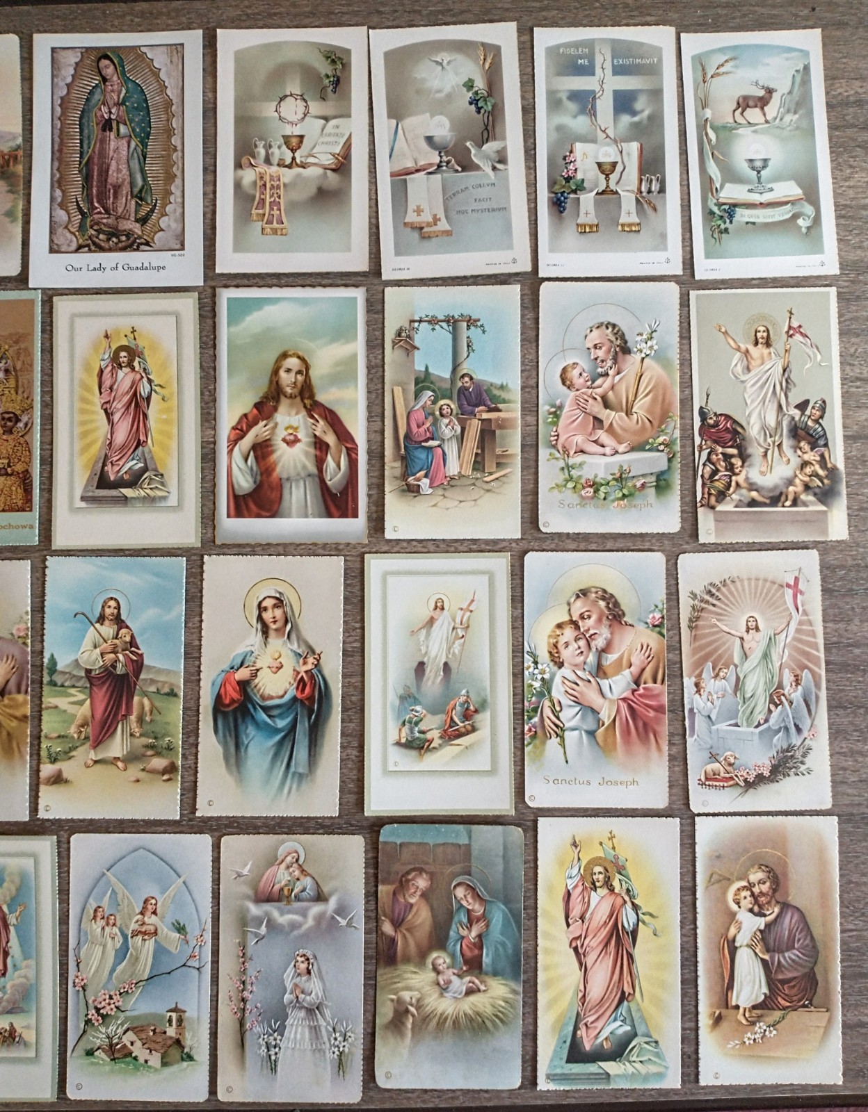 39 DIFFERENT VTG Holy Cards Religious Lithos 2 1/4" x4 1/4" Italy UNUSED & MINT