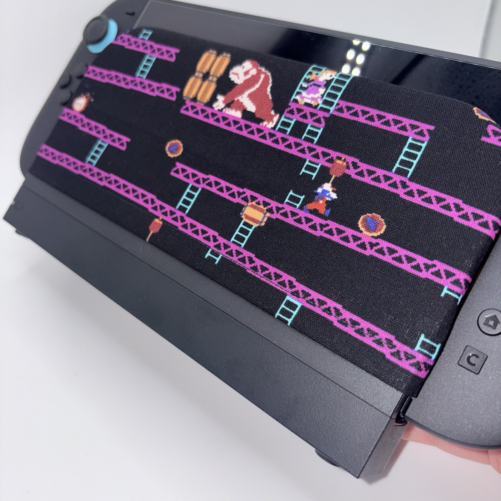 Nintendo Switch 2 Dock Cover Screen Protector Decor Sleeve Donkey Kong NES Retro