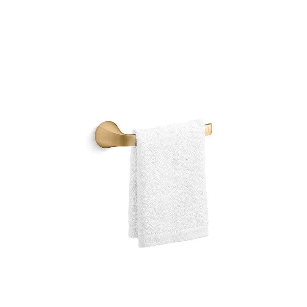 KOHLER Cursiva Towel Ring in Vibrant Brushed Moderne Brass K-R26689-2MB