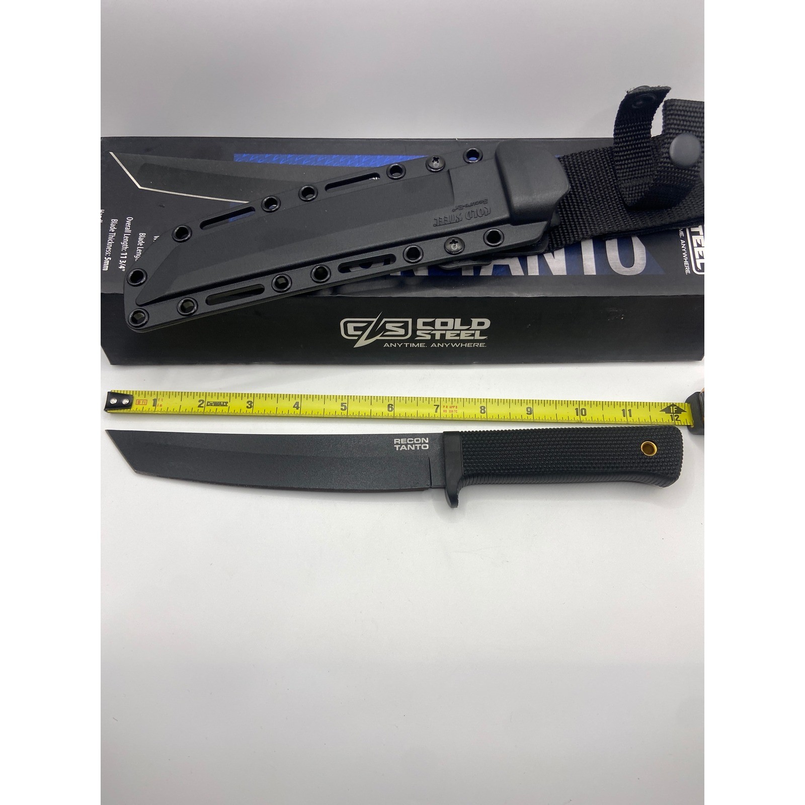 Cold Steel Recon Tanto Fixed Blade Knife SK-5 Steel SecureEx Sheath New