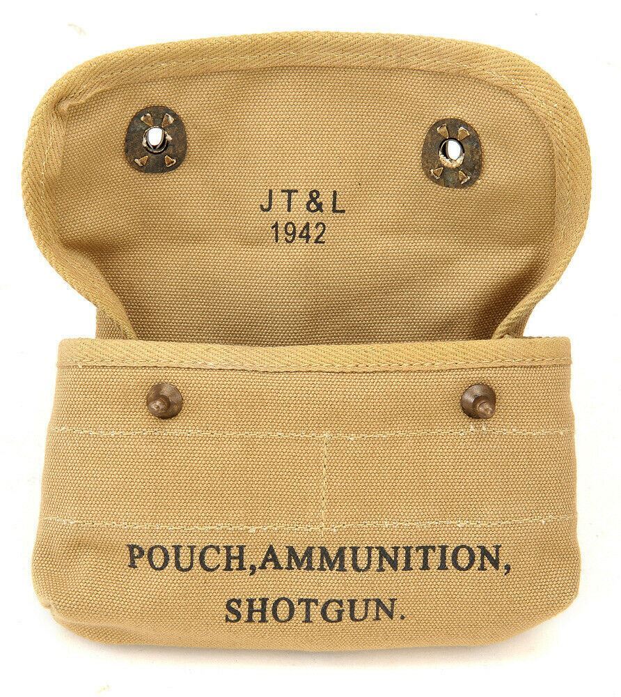 JT&L 1942 US WW2 Canvas Shotgun Shell Ammunition Pouch