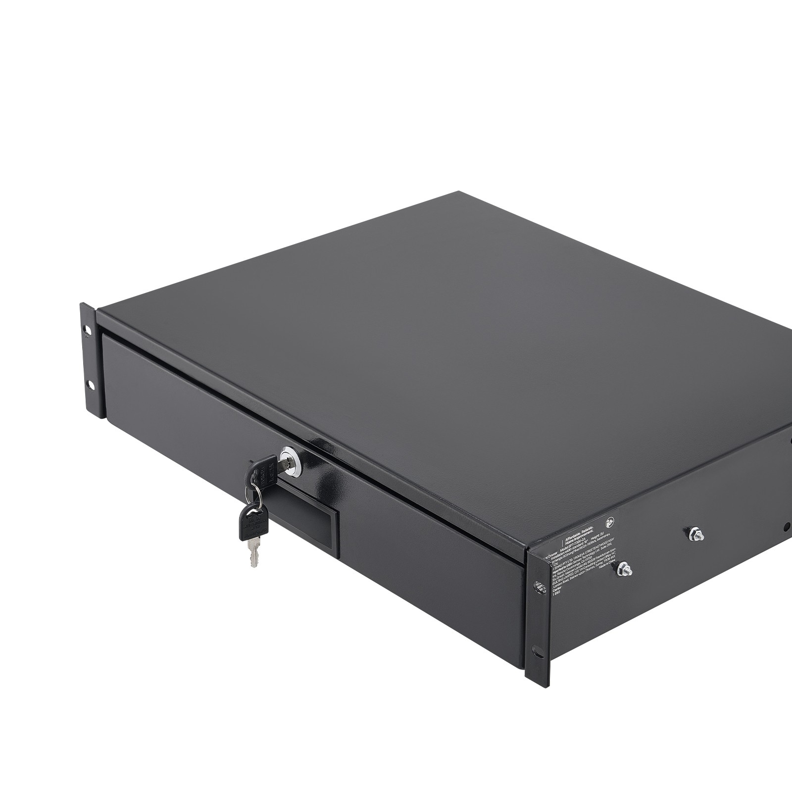 Uimoso 2U Rack Mount Drawer, Lockable, 50 lbs Capacity for 19-Inch Server Rack