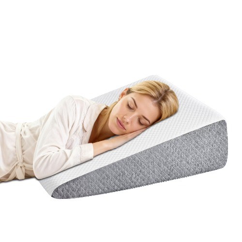 Wedge Pillow, Memory Foam Bed Wedge for Acid Reflux & Recovery23.6×23.6×7.5in