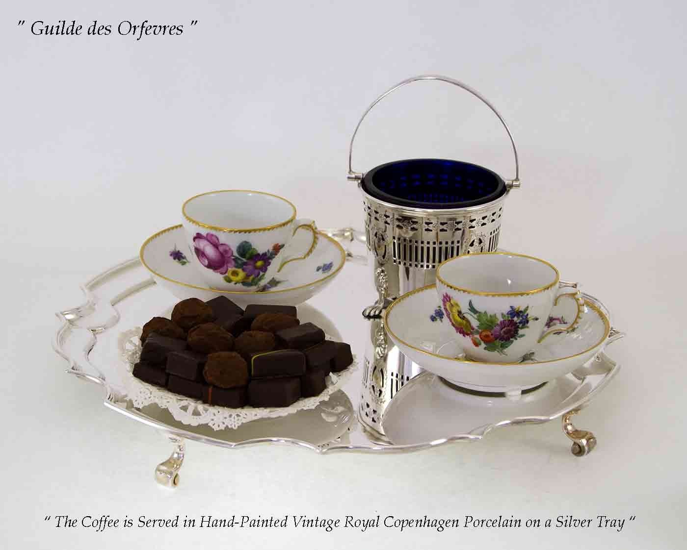 Silver Chippendale Salver 14 in. with Feet