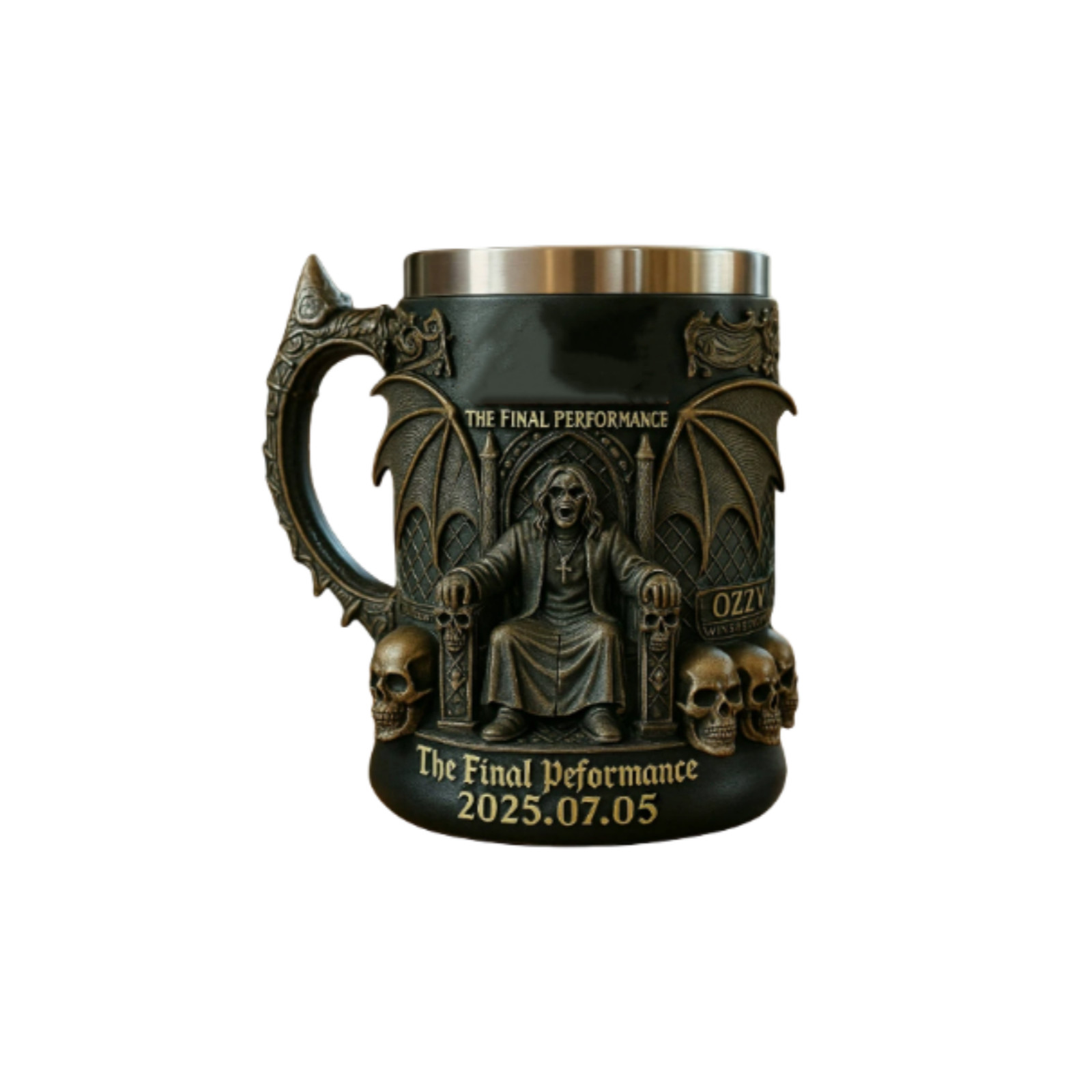 OZZY OSBOURNE (1948-2025) Black Mug For Coffee Lovers 76 Years Memories Mug