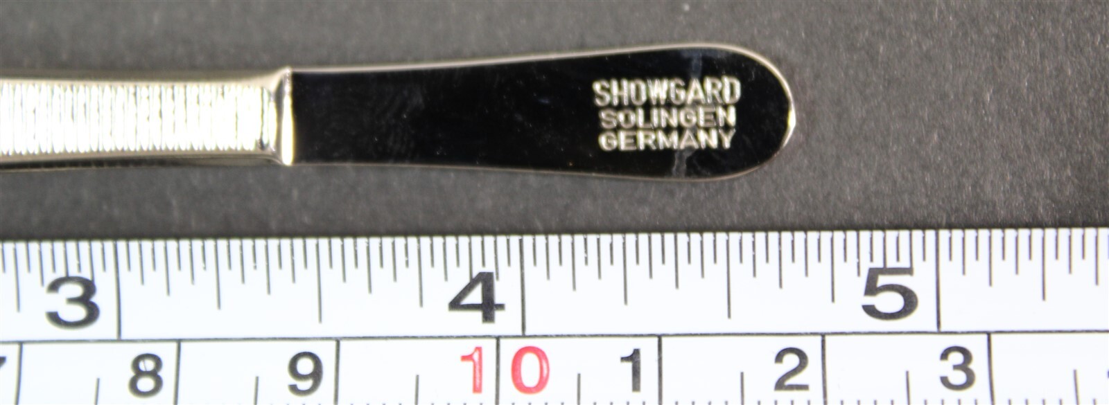 CKStamps: Showgard Stamp Tongs #903 Spade Tip 4 5/8"Long Tweezers W/Plastic Case