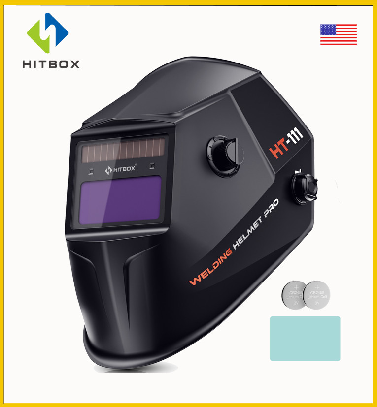 Weld Helmet Auto Darkening Solar Power MMA MIG TIG Mask Welder Large Viewed Mask