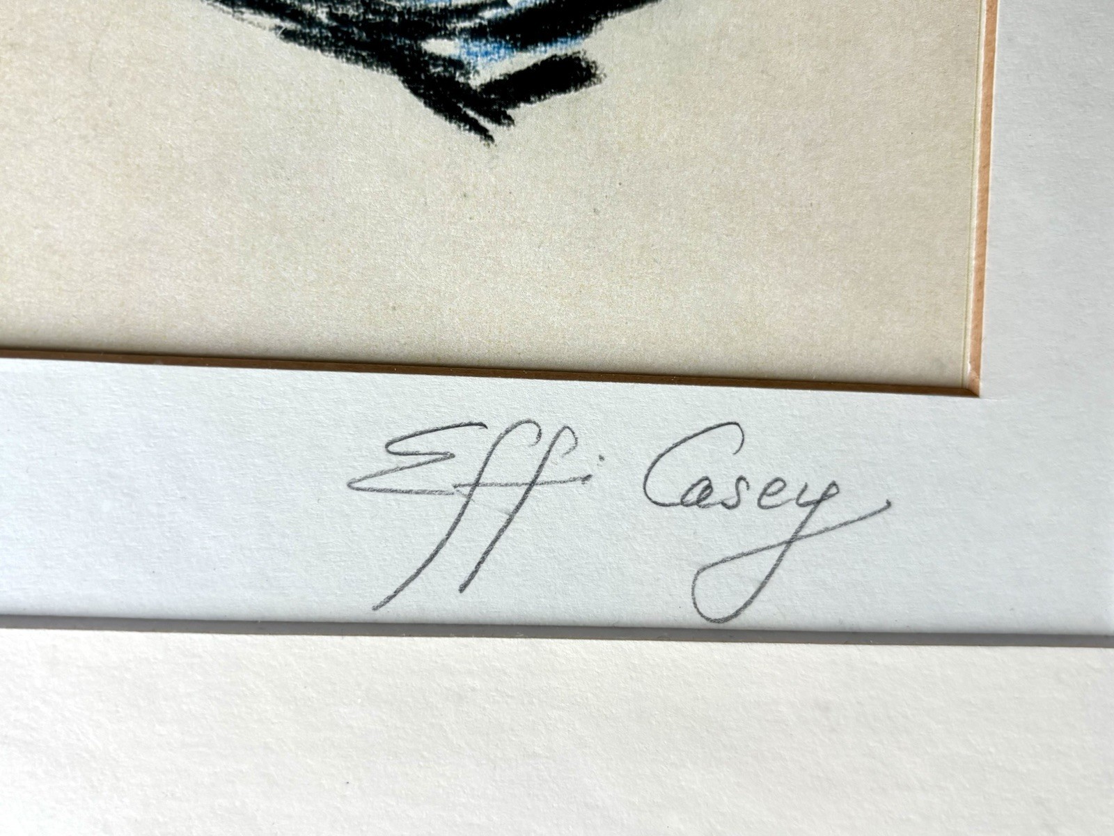 Effi Casey Signed Drawing ‘Desert Study, Taliesin West’ - Franklin Lloyd Wright