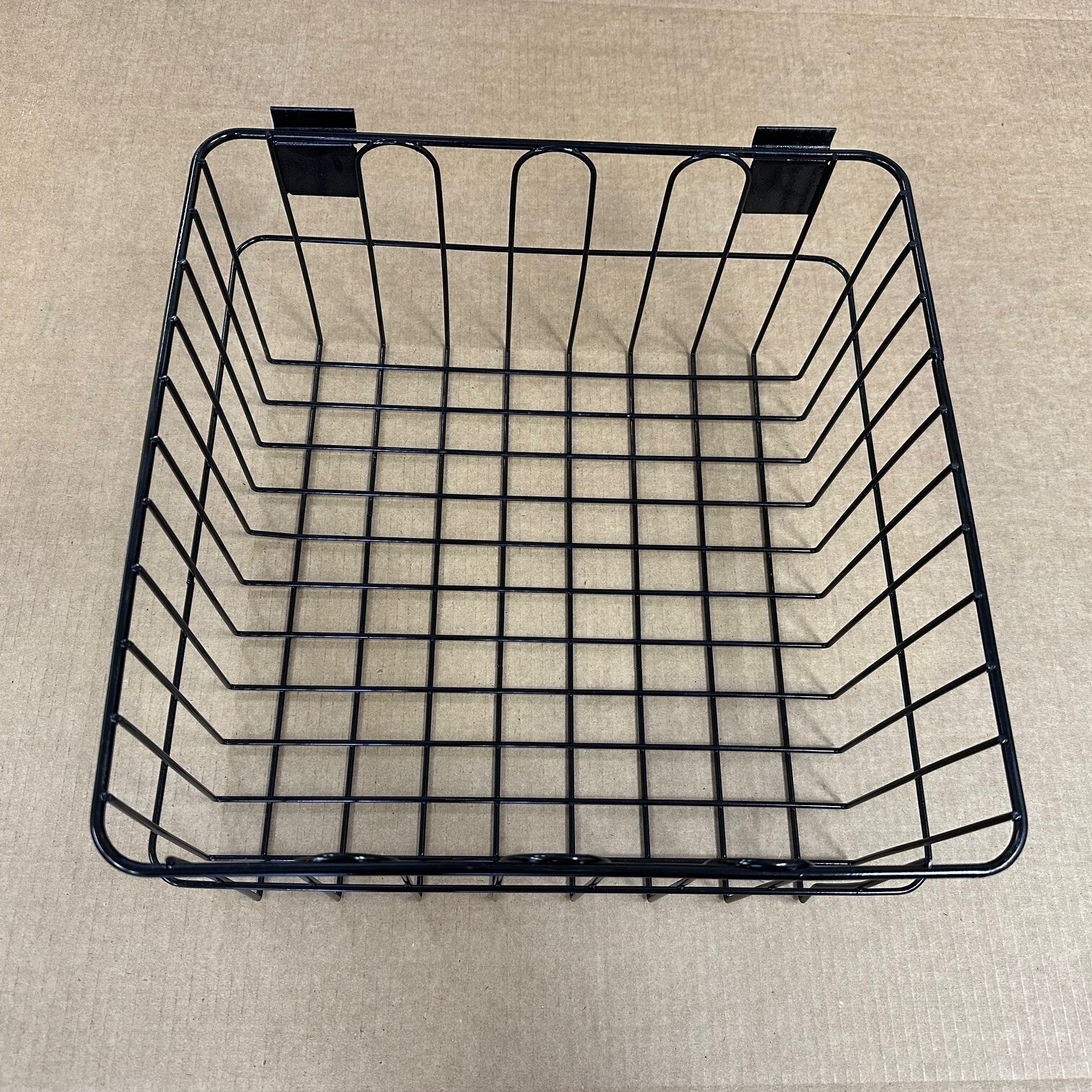 4 PACK! Assorted Heavy Duty Slatwall Baskets, Black Vinyl Coated Steel Storage