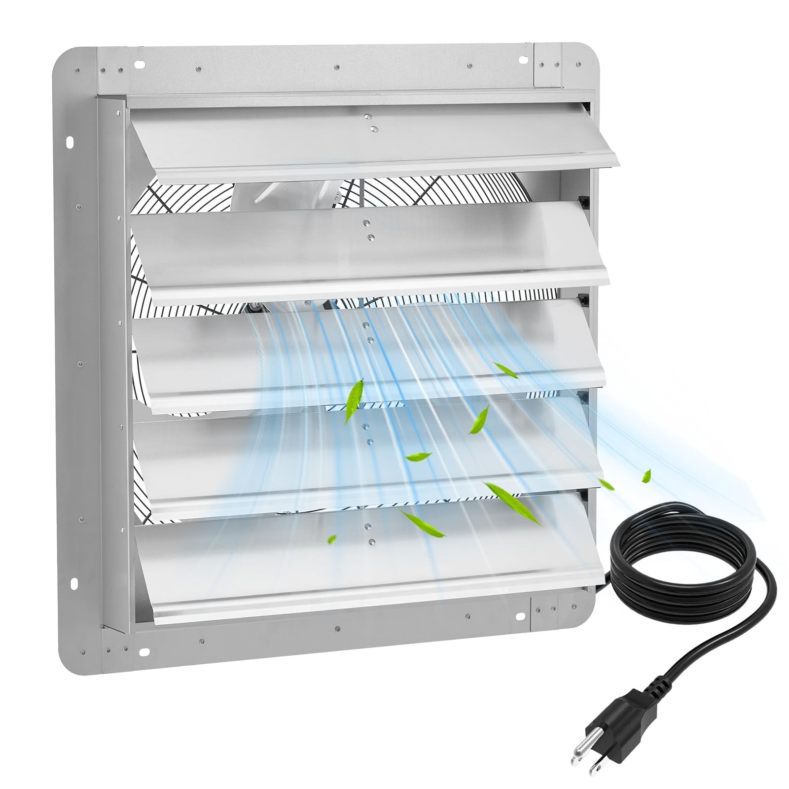 20 Inch Auto Shutter Exhaust Fan 3500 CFM Industrial Wall Mounted