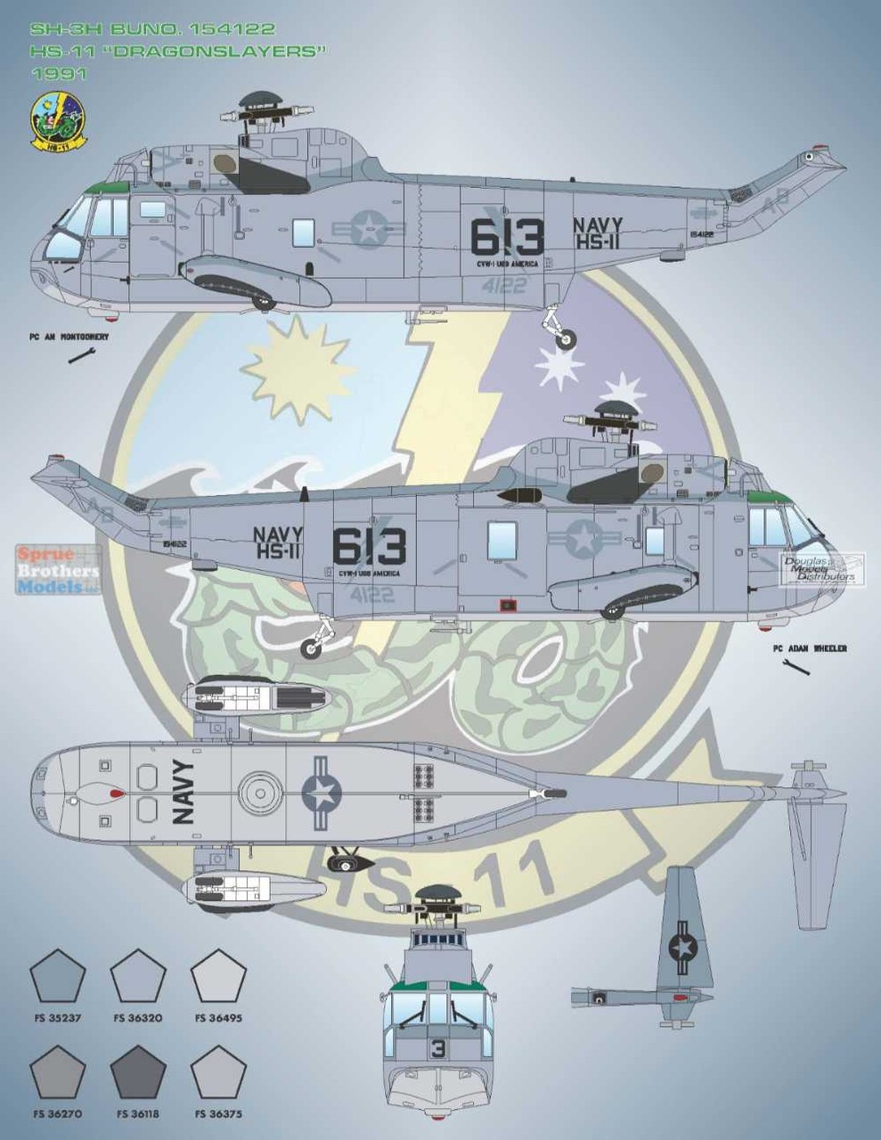 Bullseye 1/48 Decals #48047 Seaking Collection #1 for Hasegawa SH-3D/H Kits