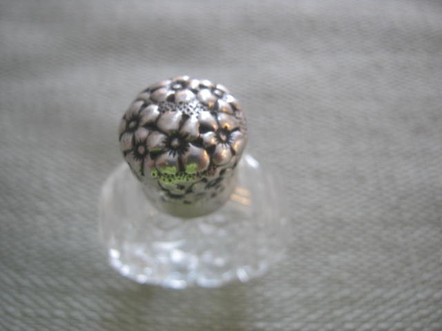 Antique Gorham Whiting Sterling Repousse Top Perfume Scent Bottle, 925 Fine