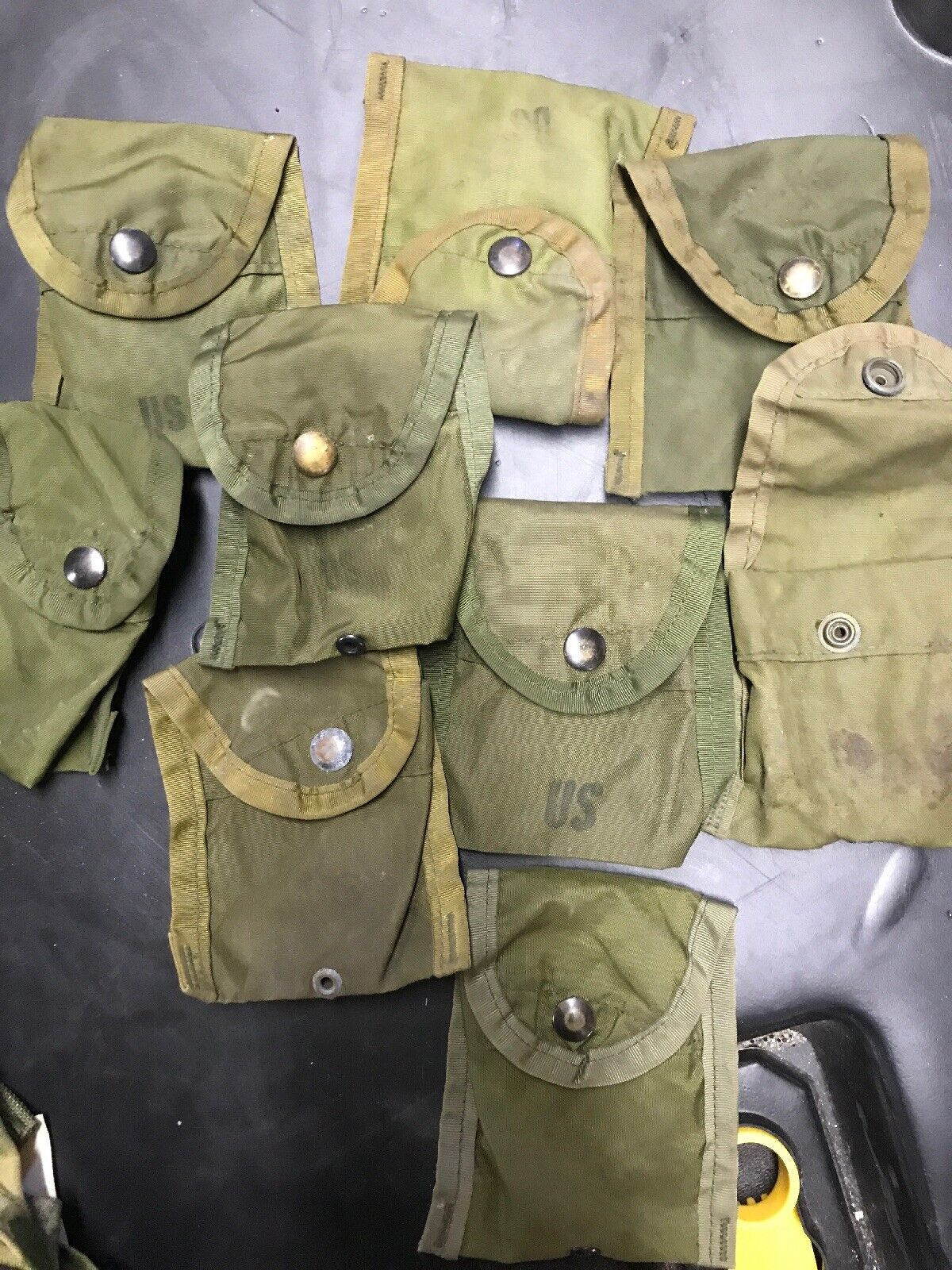 USGI ALICE Compass/First Aid Dressing Pouch x 2 w/ Alice Clip VGC