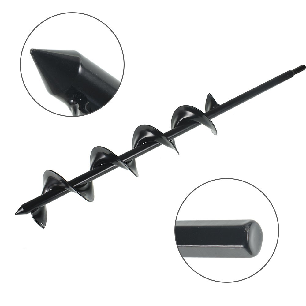 3" × 24" Auger Drill Bit Garden Plant Flower Bulb Rapid Planter Spiral