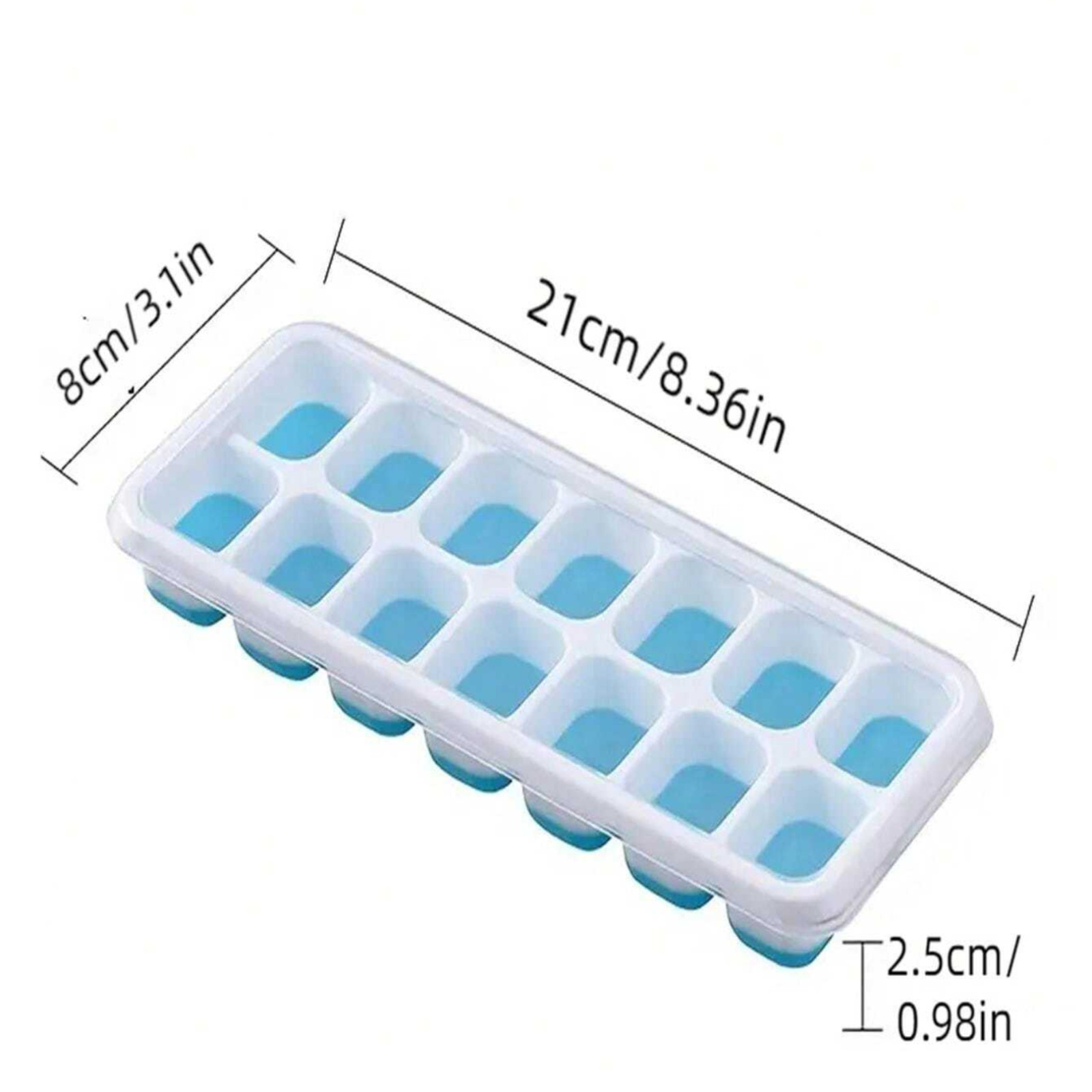 1pc Ice Cube Tray 14-cube BPA Free Ice Cube Freezer Mould With Stackable Cover